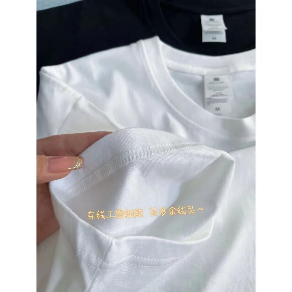 Summer pure cotton high-quality men's short sleeved T-shirt summer new trendy brand loose casual pure cotton men's T-shirt top