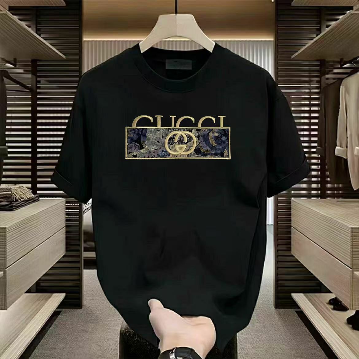 Summer pure cotton high-quality men's short sleeved T-shirt summer new trendy brand loose casual pure cotton men's T-shirt top