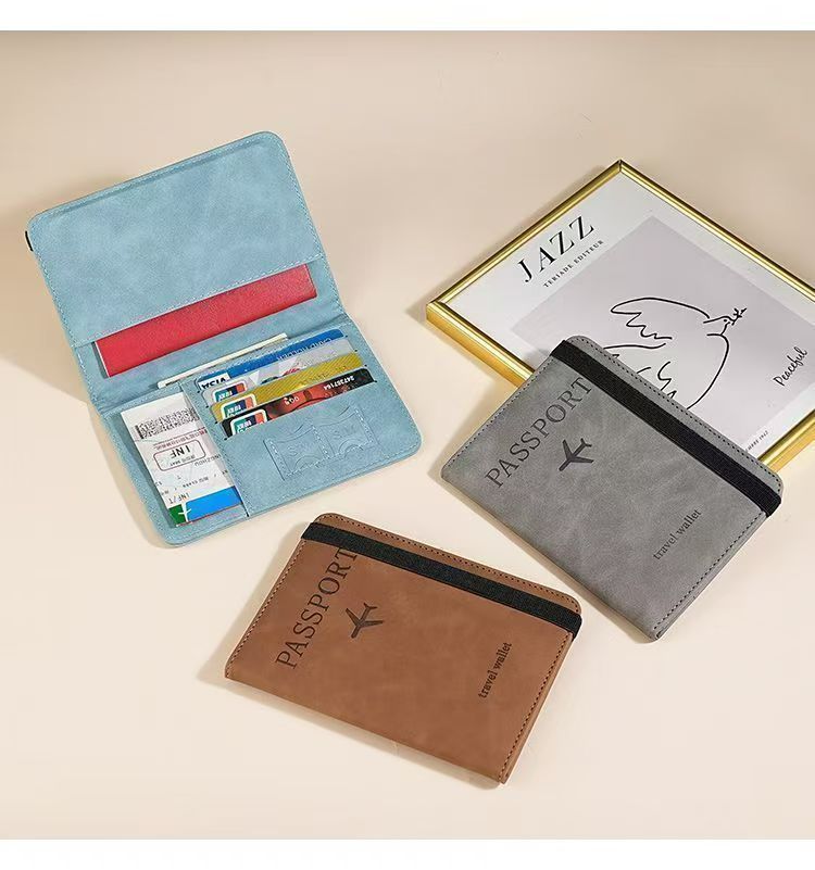 Multi-functional Leather Passport Holder Travel Wallet & Vaccination Card Holder Set – Printed Leather Passport Case