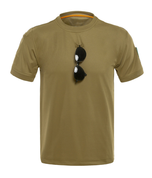 Outdoor Sport Men T-Shirts Hiking Tee Shirt Loose Cotton Quick Dry Short Sleeve Solid Breathable
