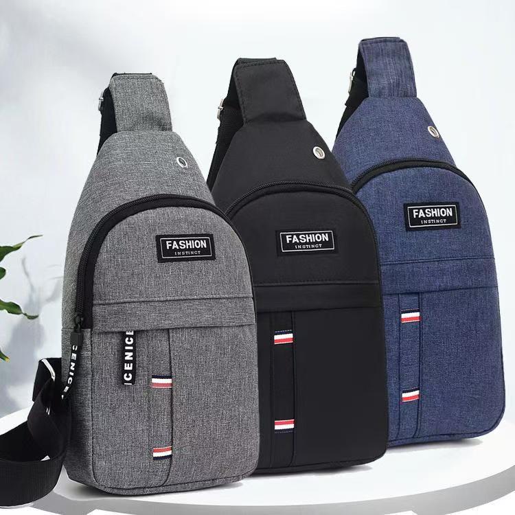 New men's chest bag diagonal bag travel small backpack cross-body bag multi-functional fashion casual men's bag