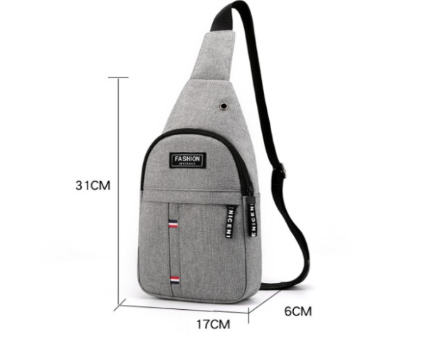 New men's chest bag diagonal bag travel small backpack cross-body bag multi-functional fashion casual men's bag