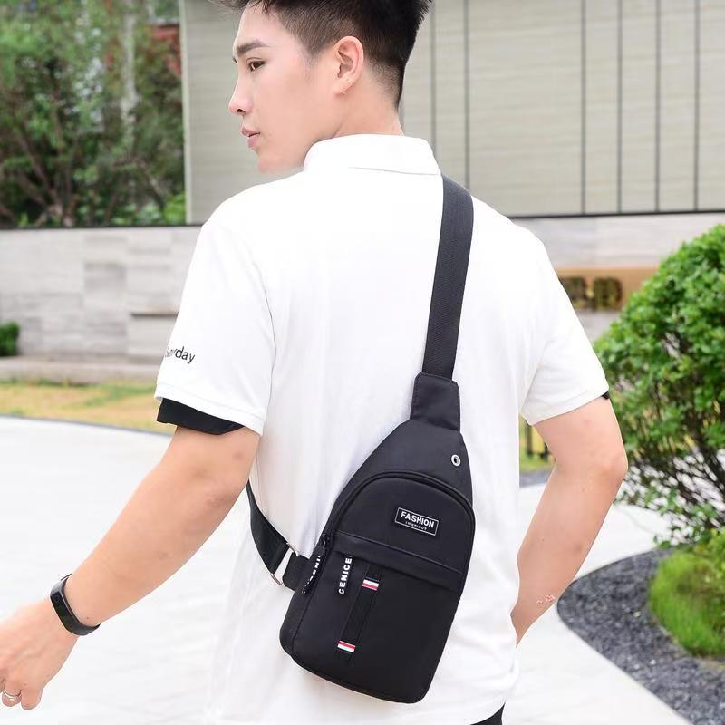New men's chest bag diagonal bag travel small backpack cross-body bag multi-functional fashion casual men's bag