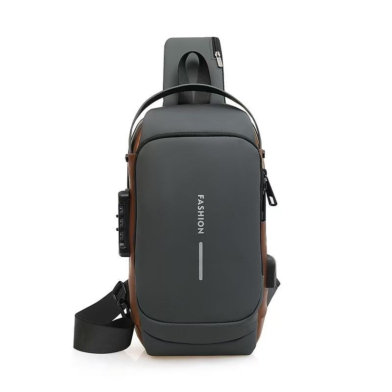Men's Multifunction Anti-theft USB Shoulder Bag Man Crossbody Cross Body Travel Sling Chest Bags Pack Messenger Pack for Male