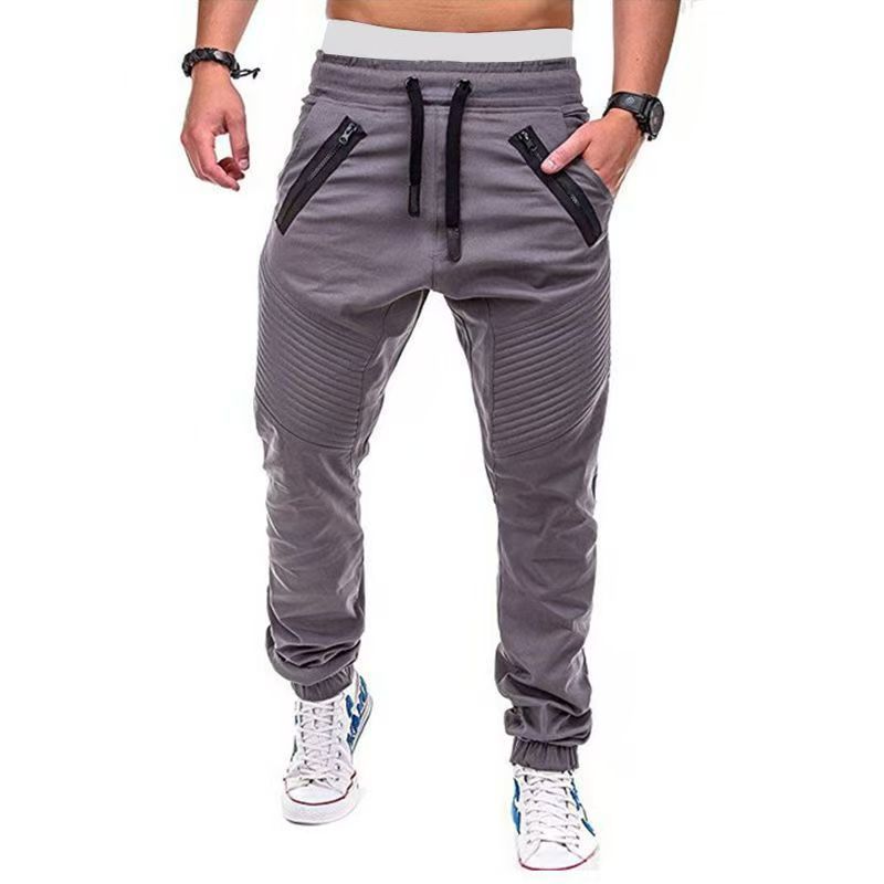 Men Casual Joggers Pants Solid Thin Cargo Sweatpants Male Multi-pocket Trousers New Mens Sportswear Hip Hop Harem Pencil Pants