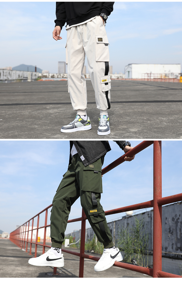Bargains Fashion Trousers Long Pants Overalls Hip hop Multi-pocket Cargo Sweatpants Men's Clothes Size: S/M/L/XL/XXL/3XL/4XL/5XL