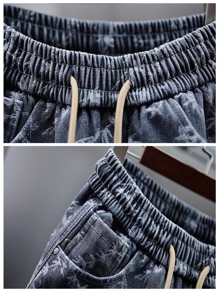 Jeans Men Pants Casual Cotton Denim Trousers Multi Pocket Cargo Jeans Men New Fashion Denim Pencil Pants Side Pockets Cargo