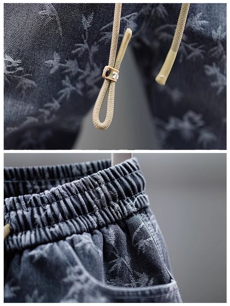 Jeans Men Pants Casual Cotton Denim Trousers Multi Pocket Cargo Jeans Men New Fashion Denim Pencil Pants Side Pockets Cargo