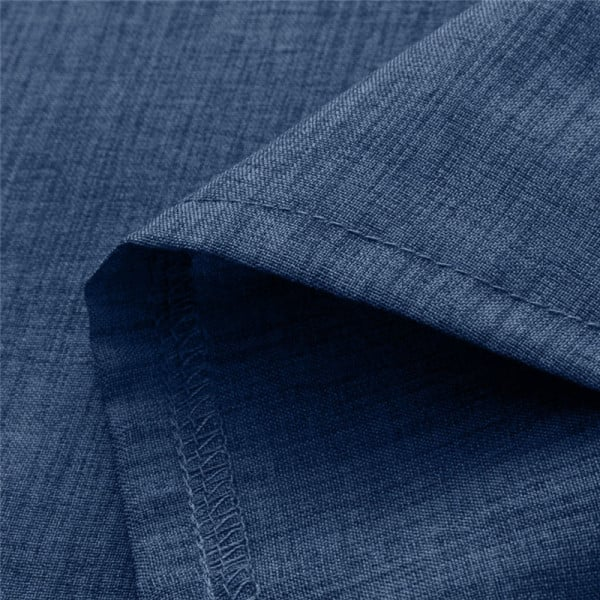 European and American Men's T-shirt casual commuting new men's clothing hot sale short-sleeved solid color cotton and linen shirt