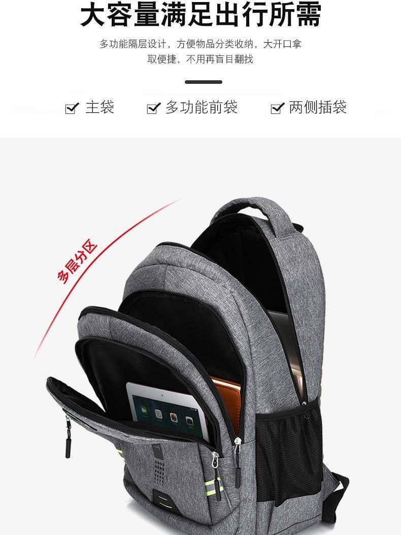 New High Quality Laptop Backpack Men Bookbag Black Bagpack Travel Backpack School Bags for Teenage Boys
