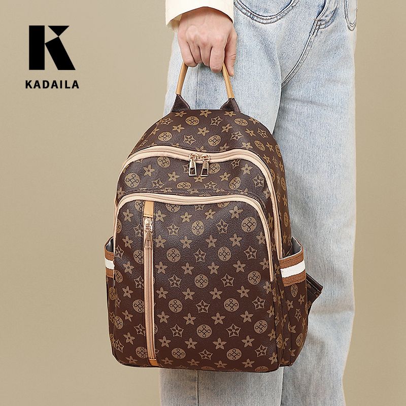 Fashion Bag Leather Backpack Laptop Women for School College Student Girls Ladies Travel Backpack