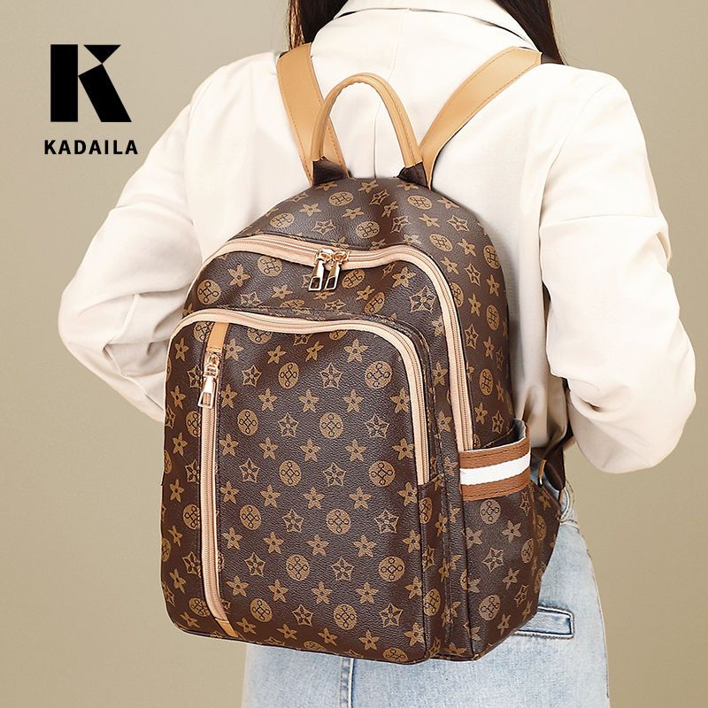 Fashion Bag Leather Backpack Laptop Women for School College Student Girls Ladies Travel Backpack