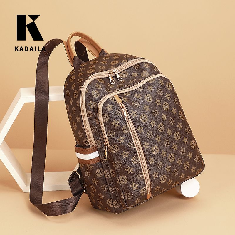 Fashion Bag Leather Backpack Laptop Women for School College Student Girls Ladies Travel Backpack