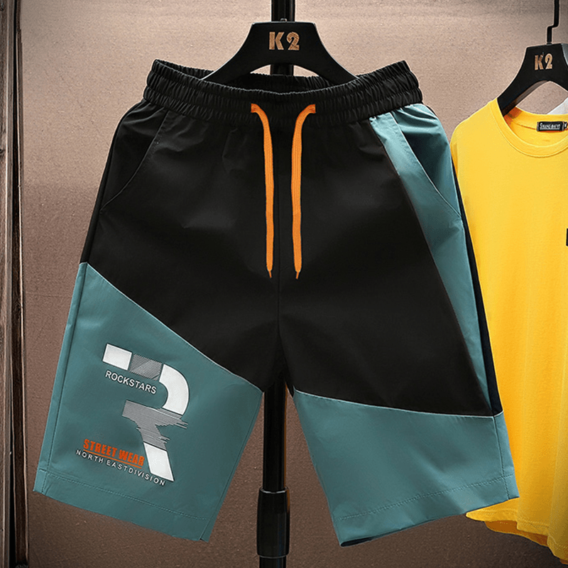 Summer pure cotton men's casual pants Korean version slim fit work pants trendy men's beach pants short pants mid pants