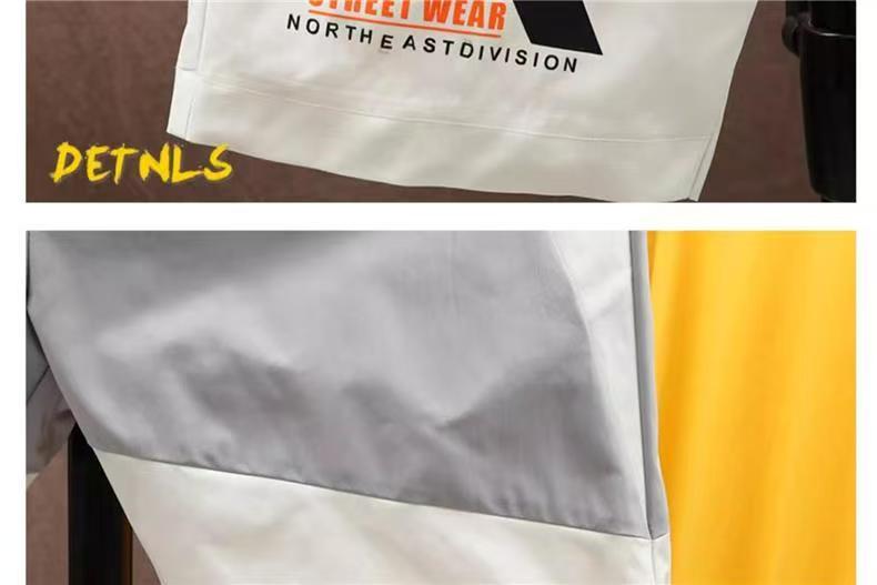 Summer pure cotton men's casual pants Korean version slim fit work pants trendy men's beach pants short pants mid pants