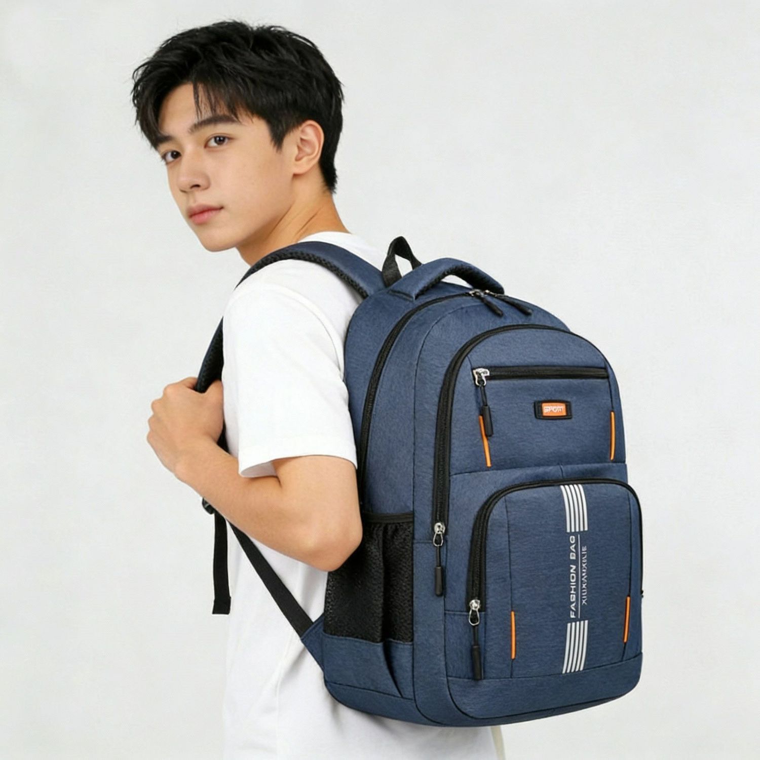 Men's backpacks men's leisure backpack sports outdoor printed letter backpack fitness and leisure backpack outing and tourism