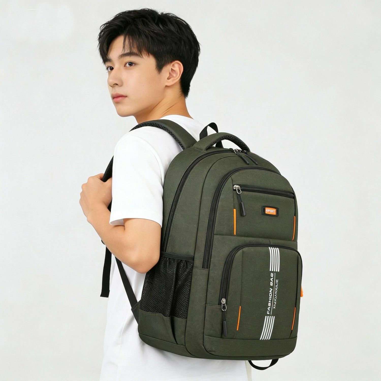 Men's backpacks men's leisure backpack sports outdoor printed letter backpack fitness and leisure backpack outing and tourism