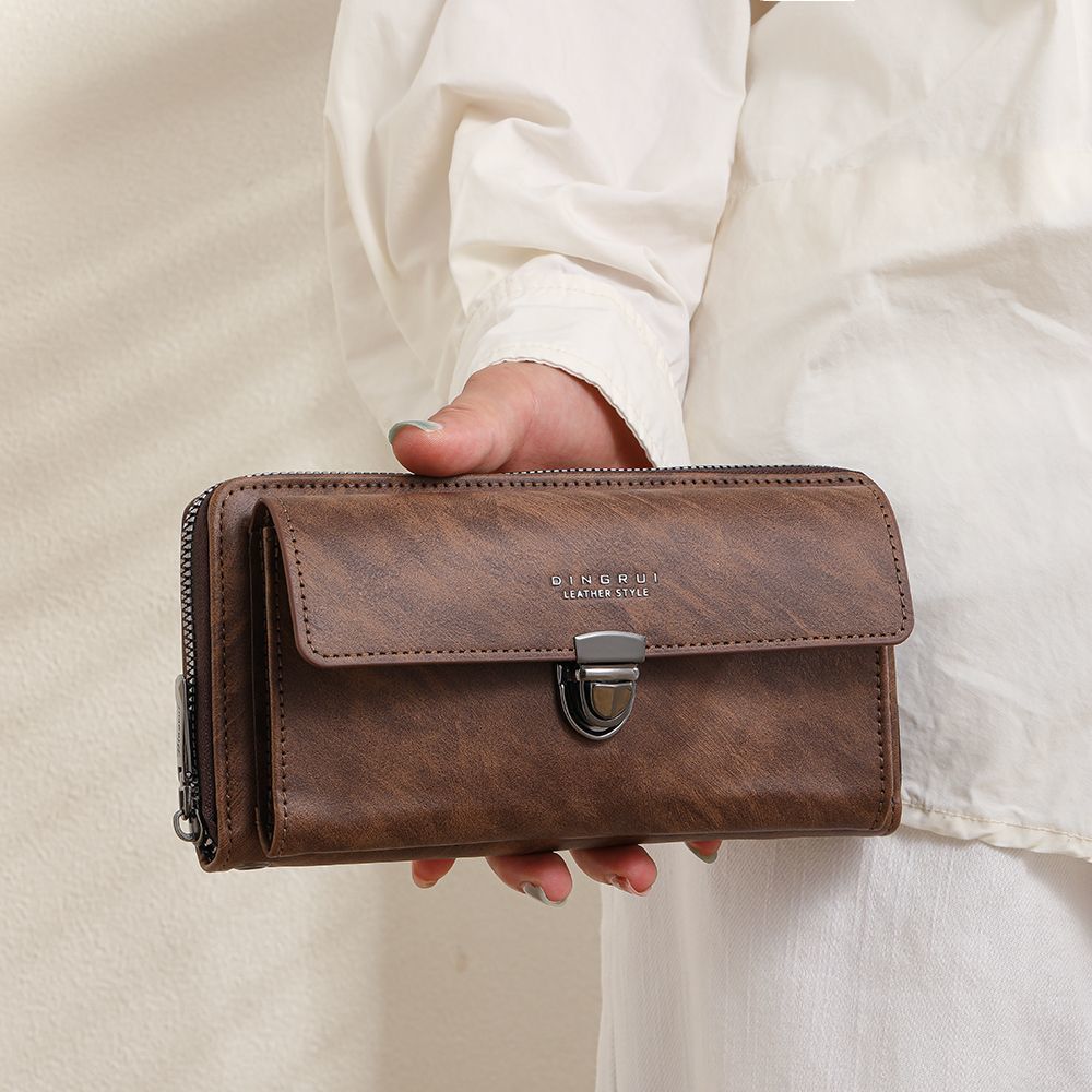 Hot selling men's wallet with fashionable zipper long wallet with multiple card slots casual large capacity mobile wallet multifunctional hand-held bag