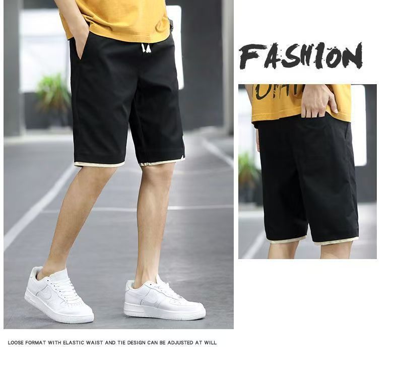 New summer men's casual shorts youth shorts horse pants plus size beach pants men's sports pants versatile shorts