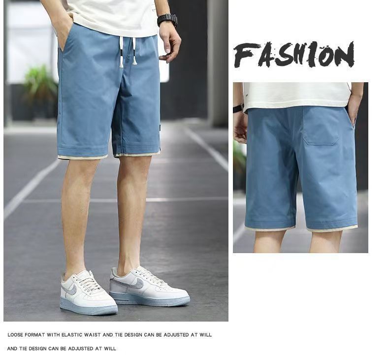 New summer men's casual shorts youth shorts horse pants plus size beach pants men's sports pants versatile shorts