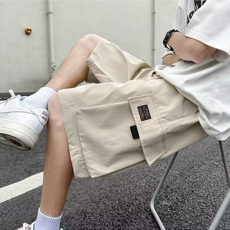 Men's Summer Cargo Shorts, Thin & Breathable, Loose Fit Sports Shorts, American Style Casual Streetwear, Fashion Outdoor Five-Point Pants