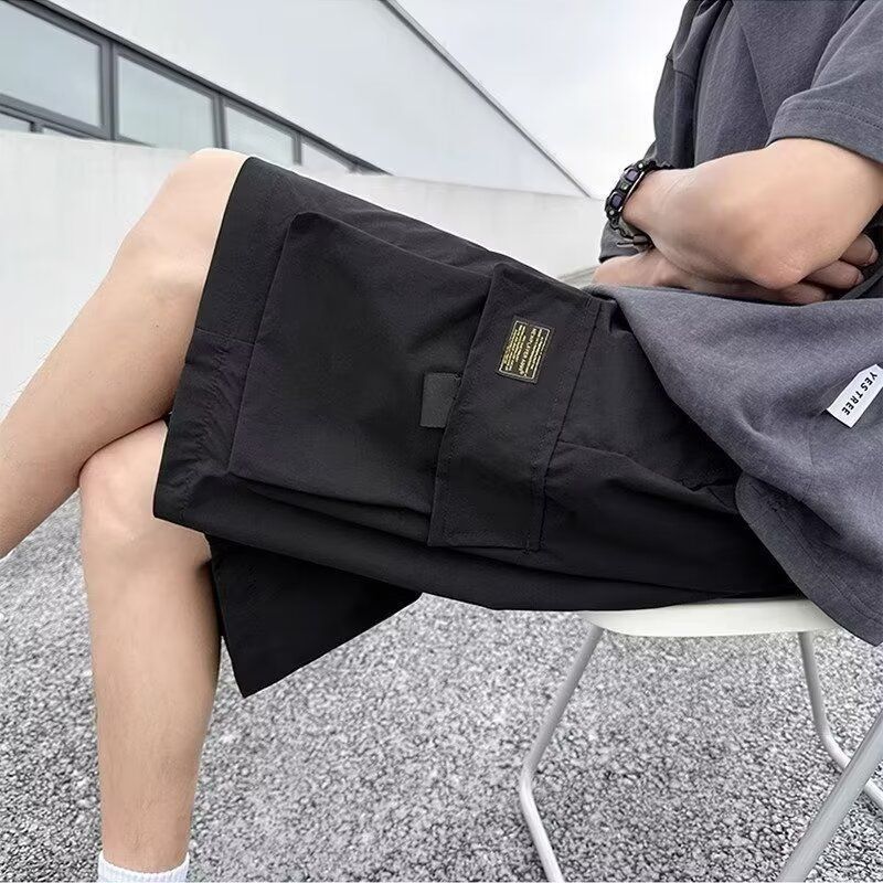 Men's Summer Cargo Shorts, Thin & Breathable, Loose Fit Sports Shorts, American Style Casual Streetwear, Fashion Outdoor Five-Point Pants