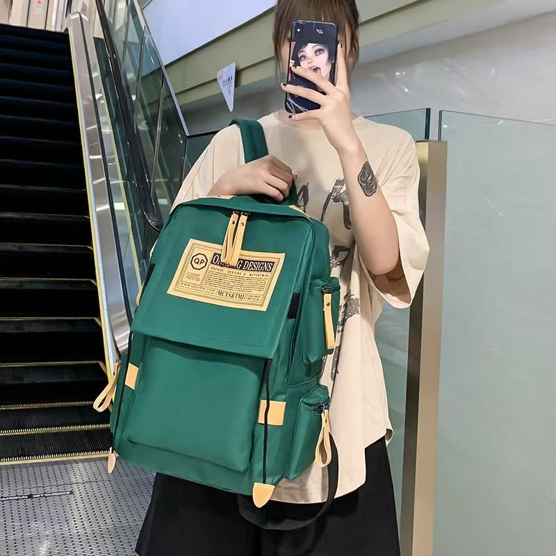 High quality men's and women's canvas Shoulders Bag schoolbag large capacity travel computer backpack