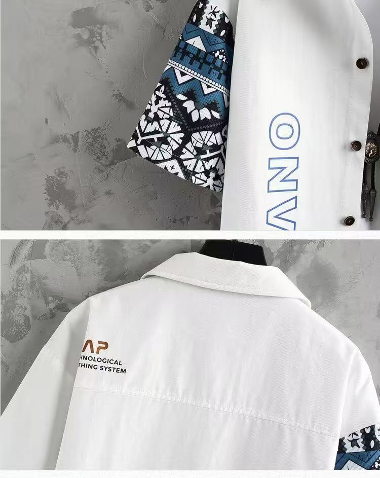 Large men's clothing set with summer trendy short sleeved shirt and shorts combination, loose fit printed breathable men's T-shirt