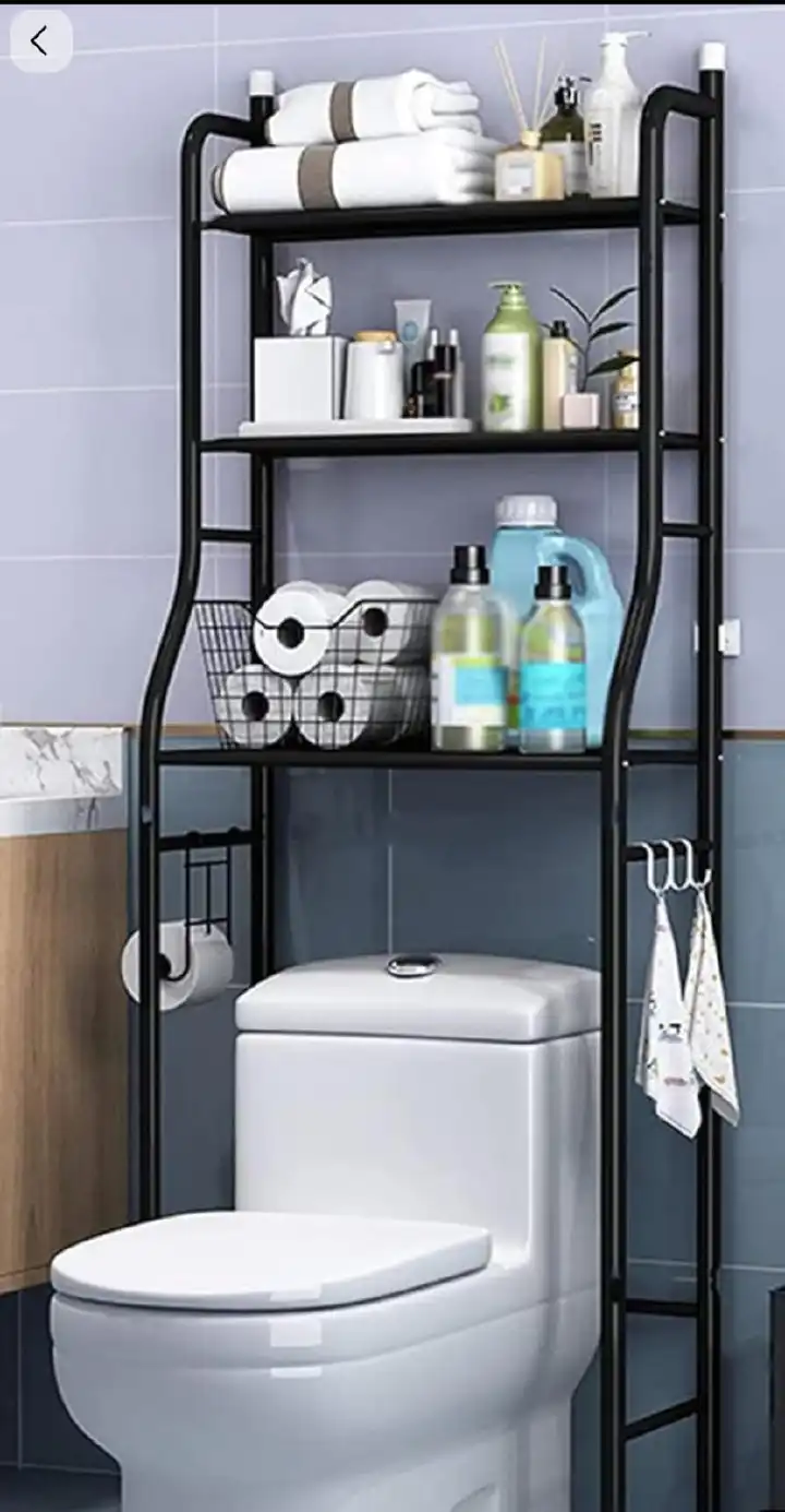 3-Tier Over-The-Toilet Storage Rack – Space Saving Bathroom Organizer