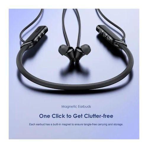 Oraimo Necklace Lite Call Vibration Wireless Bluetooth Dual device connectivity 30H Long Playtime Headphones - Black