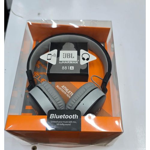 JBL MS-881A 4-in-1 Wireless Bluetooth Headphones Over-Ear with Deep Bass, inbuilt microphone for calls, FM Radio & Micro SD Support - Black