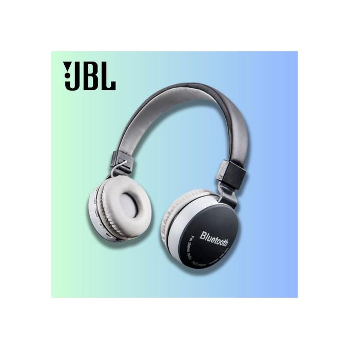 JBL MS-881A 4-in-1 Wireless Bluetooth Headphones Over-Ear with Deep Bass, inbuilt microphone for calls, FM Radio & Micro SD Support - Black