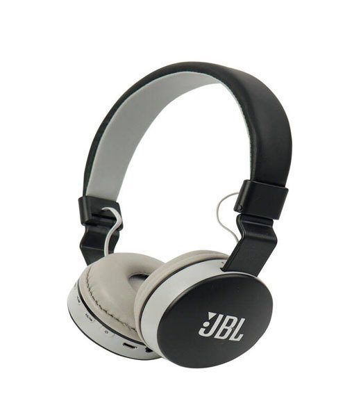 JBL MS-881A 4-in-1 Wireless Bluetooth Headphones Over-Ear with Deep Bass, inbuilt microphone for calls, FM Radio & Micro SD Support - Black
