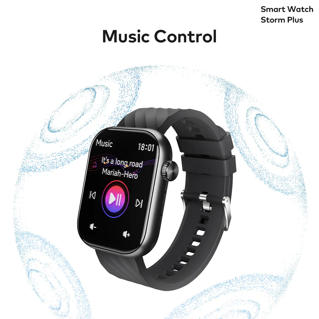 ITEL ORIGINAL 2.01" HD IP68 Water Proof ISW-015 Storm Plus Smart Watch, 7 days battery life, bluetooth calling, AI Voice Assistant- Black.