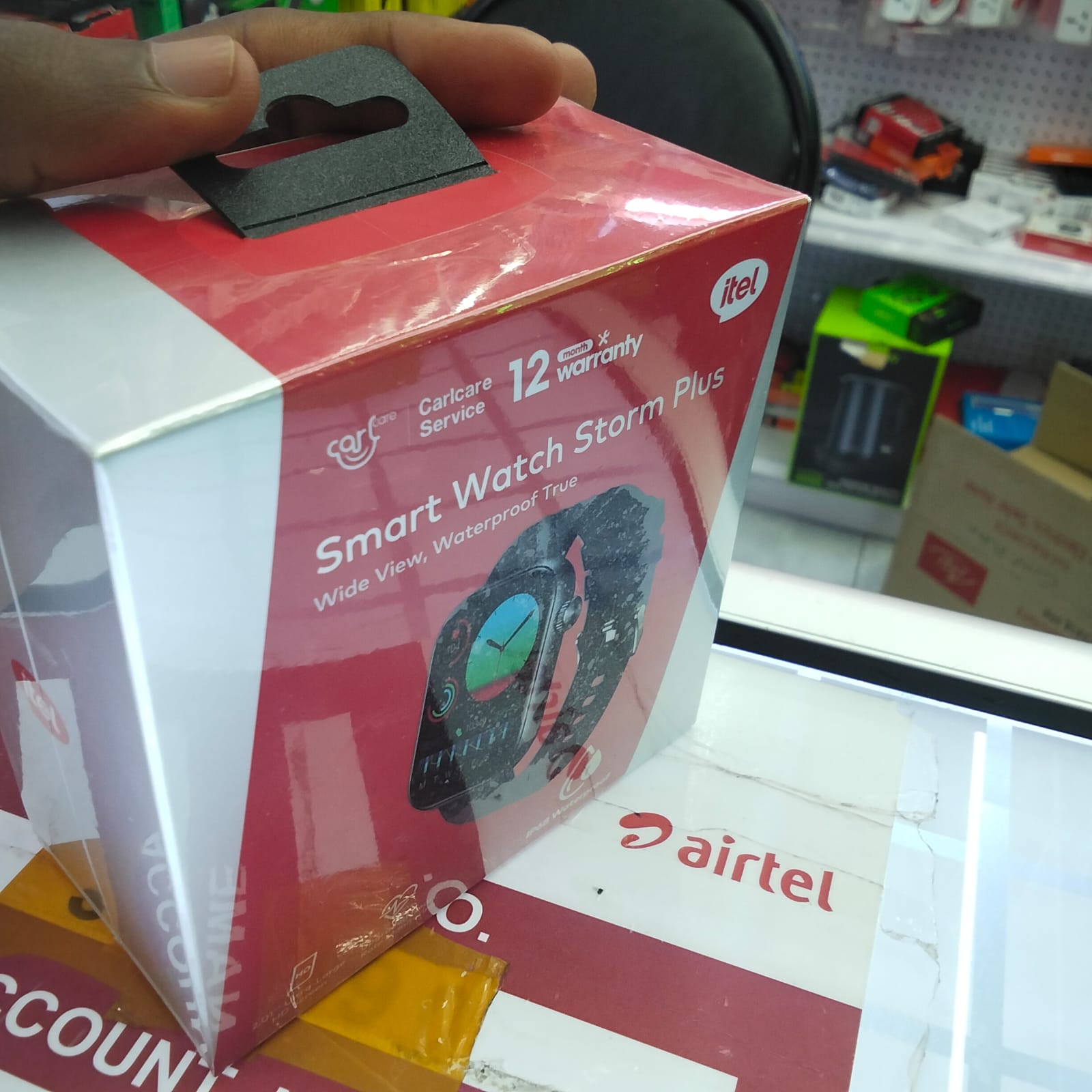 ITEL ORIGINAL 2.01" HD IP68 Water Proof ISW-015 Storm Plus Smart Watch, 7 days battery life, bluetooth calling, AI Voice Assistant- Black.