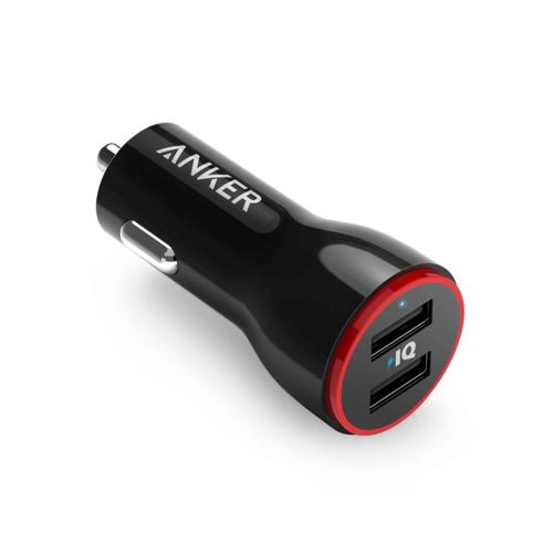 ANKER A2310H11 PowerDrive 2 24W dual ports car charger– Fast Charging On the Road Designed with dual ports - BLACK