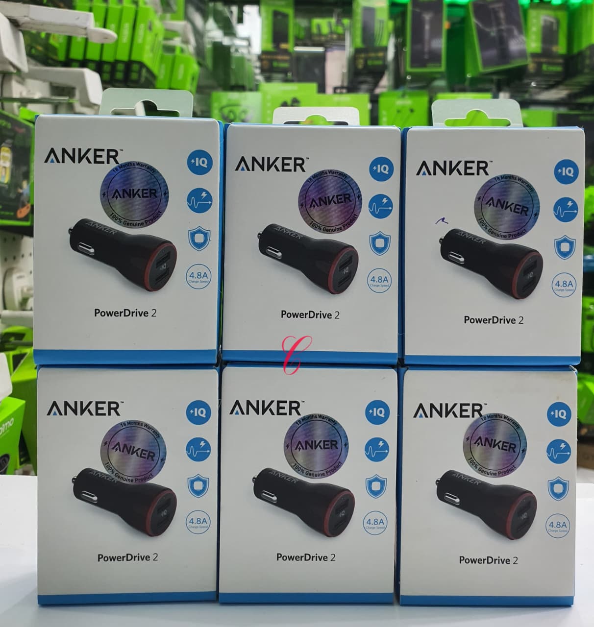 ANKER A2310H11 PowerDrive 2 24W dual ports car charger– Fast Charging On the Road Designed with dual ports - BLACK