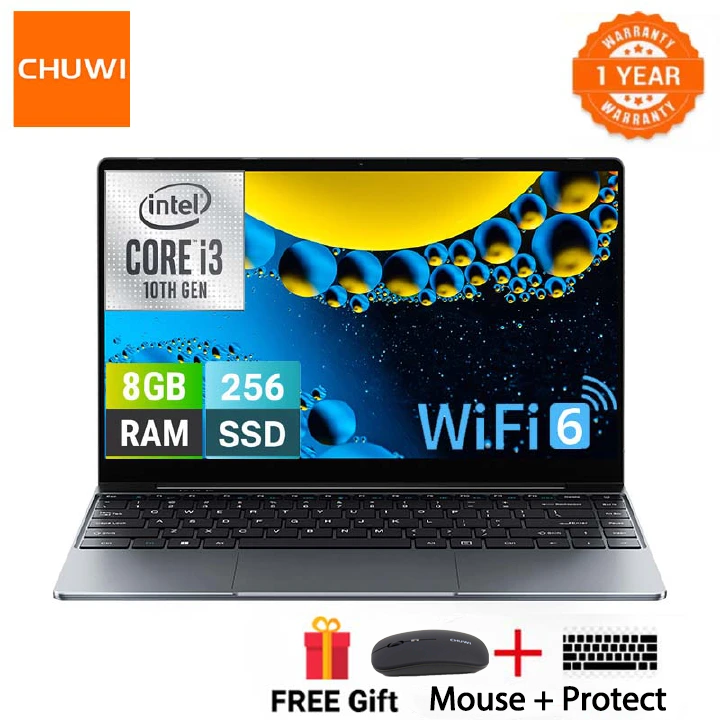 Brand new Chuwi Laptop Corebook i3 10th ultrabook: (kama i7 7th), 8GB+256GB SSD, 14" Full HD Ultrabook with Long Battery Life & Win 11 system WiFi6 Bluetooth 5.2