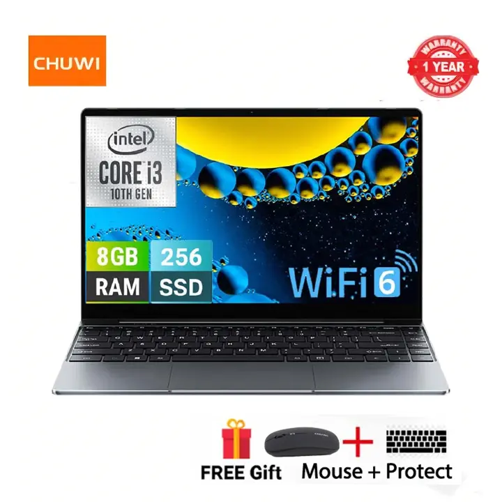 Brand new Chuwi Laptop Corebook i3 10th ultrabook: (kama i7 7th), 8GB+256GB SSD, 14" Full HD Ultrabook with Long Battery Life & Win 11 system WiFi6 Bluetooth 5.2