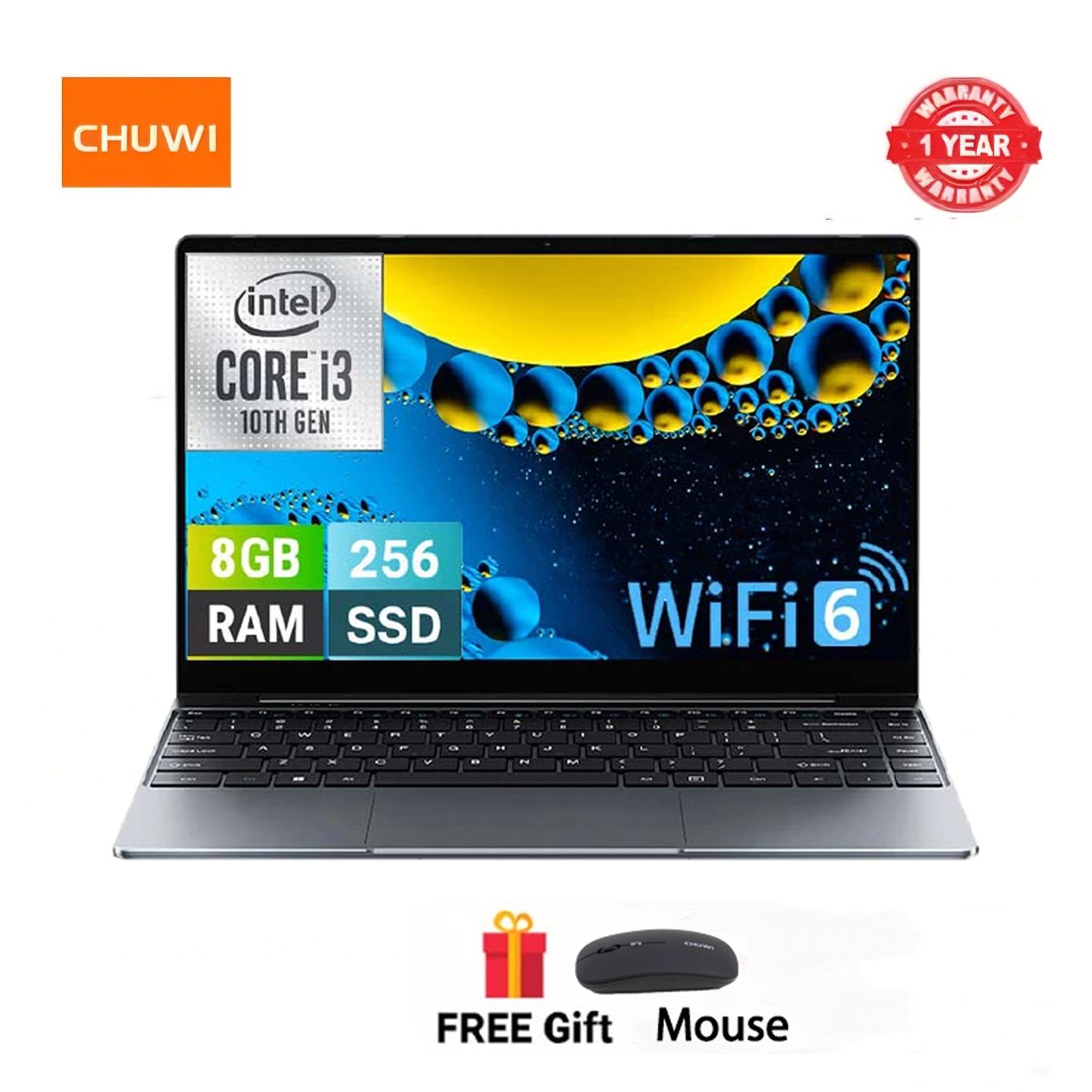 Brand new Chuwi Laptop Corebook i3 10th ultrabook: (kama i7 7th), 8GB+256GB SSD, 14" Full HD Ultrabook with Long Battery Life & Win 11 system WiFi6 Bluetooth 5.2