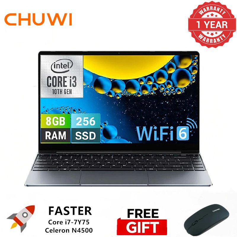 Brand new Chuwi Laptop Corebook i3 10th ultrabook: (kama i7 7th), 8GB+256GB SSD, 14" Full HD Ultrabook with Long Battery Life & Win 11 system WiFi6 Bluetooth 5.2