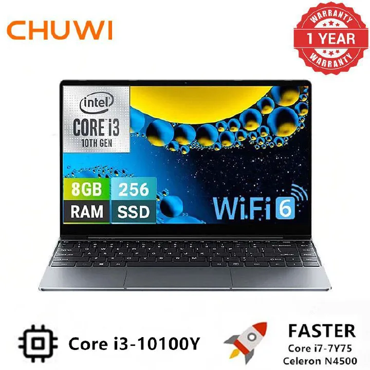 Brand New Chuwi Laptop Corebook i3 10th ultrabook: (kama i7 7th), 8GB+256GB SSD, 14" Full HD Ultrabook with Long Battery Life & Win 11 system WiFi6 Bluetooth 5.2