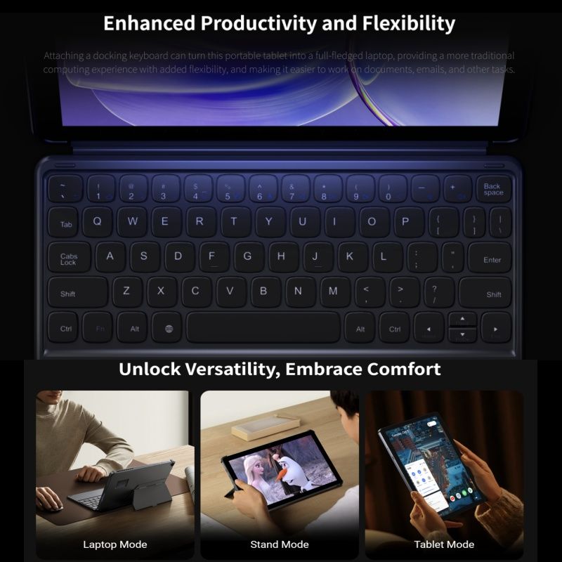 Brand New Chuwi Hi10 X2 Intel Core i3 2-in-1 Tablet 256GB+8GB 10.1" Full HD Win 11 System WiFi 6 Bluetooth 5.3 10.1mm Ultra-thin Ultrabook with Keyboard