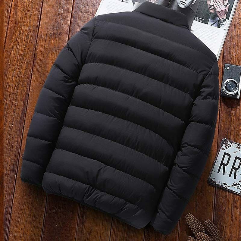 Original single autumn and winter sports padded jacket men's stand-up collar cardigan outdoor padded jacket casual jacket warm cotton