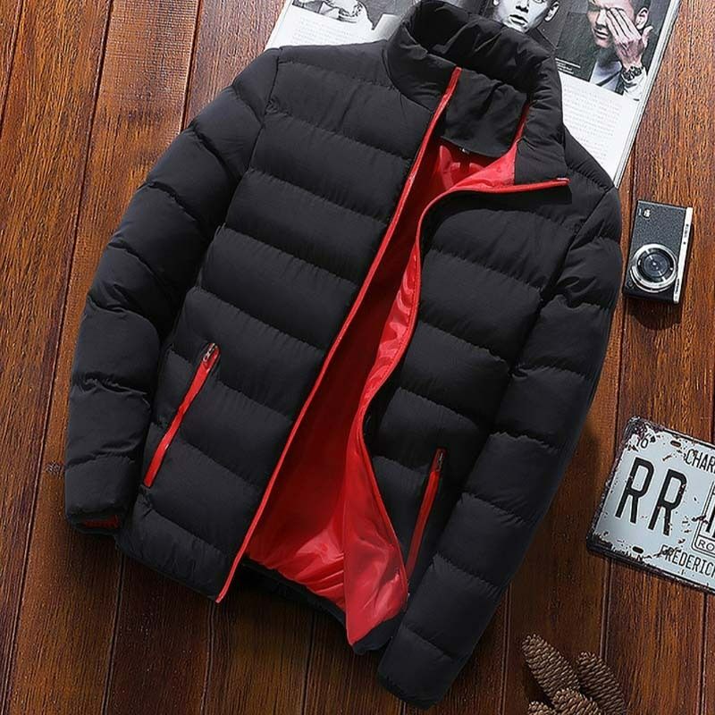 Original single autumn and winter sports padded jacket men's stand-up collar cardigan outdoor padded jacket casual jacket warm cotton