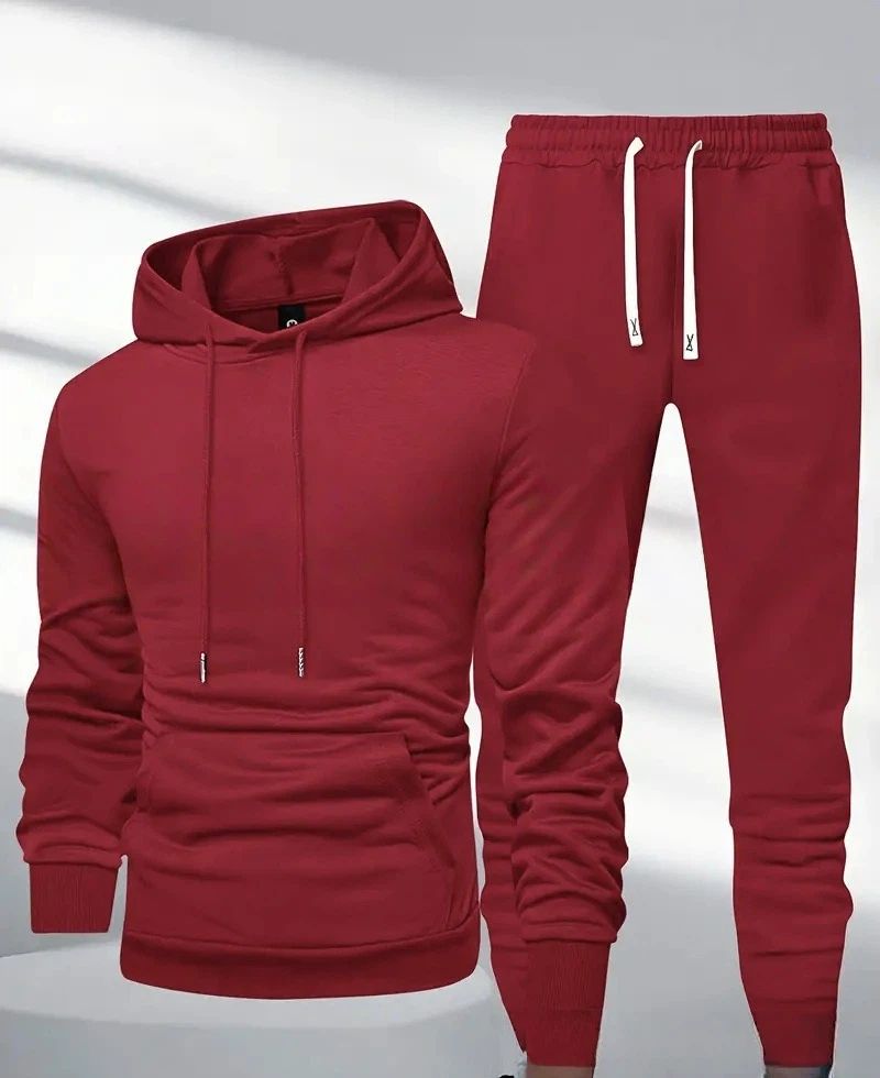 The new men's hooded spring and autumn universal hot-selling glossy all-match hooded sweater sweatpants casual sports suit