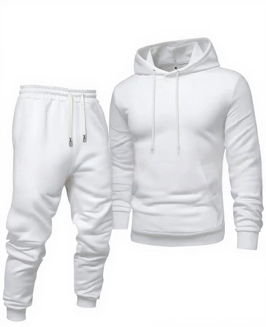 The new men's hooded spring and autumn universal hot-selling glossy all-match hooded sweater sweatpants casual sports suit