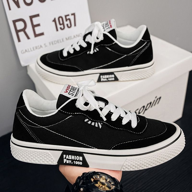 Canvas shoes men's couple models spring 2025 new casual all-match canvas shoes breathable trend fashion youth shoes