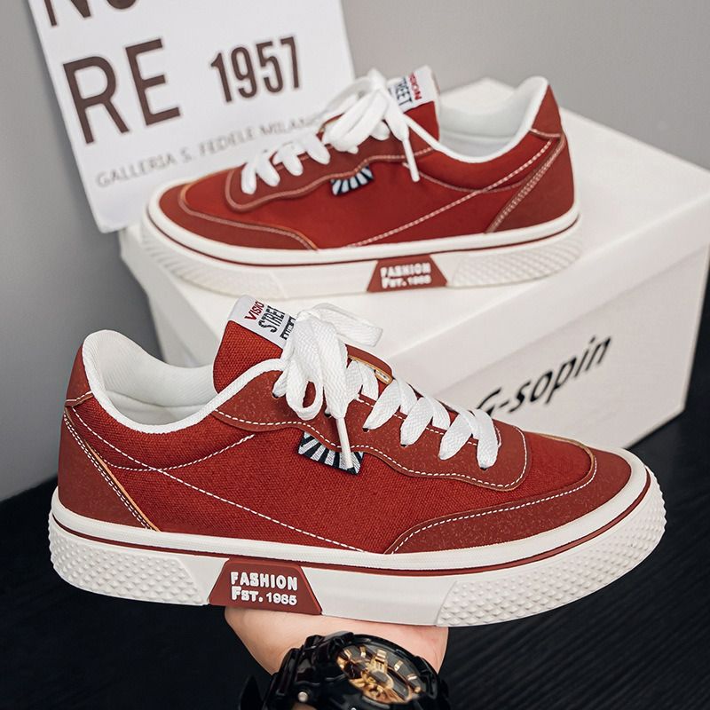 Canvas shoes men's couple models spring 2025 new casual all-match canvas shoes breathable trend fashion youth shoes