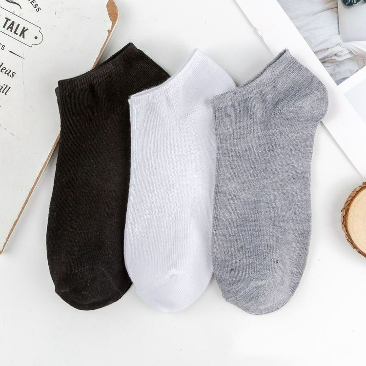 10 pairs of socks, men's sports socks, short tube socks, sweat-absorbent, lightweight and breathable